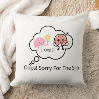 Throw Pillow oops funny pillow