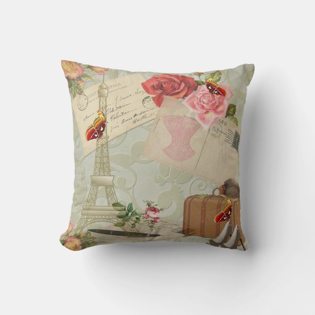 Throw Pillow/Paris Cushion (Front)