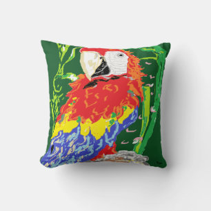 Throw Pillow/ Parrot Cushion