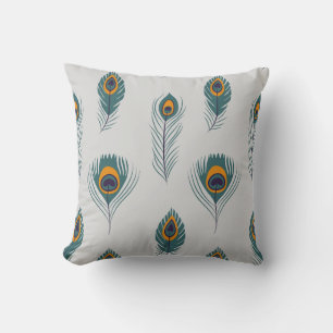 Throw Pillow peacock print