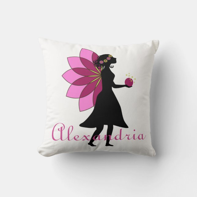 Throw Pillow/Personalised Fairy Cushion (Front)