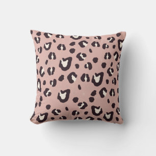 Throw pillow pink animal print
