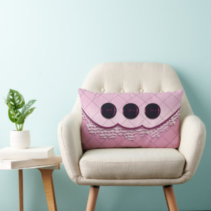 Throw Pillow - Pink Button