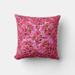 Throw Pillow Pink Peonies