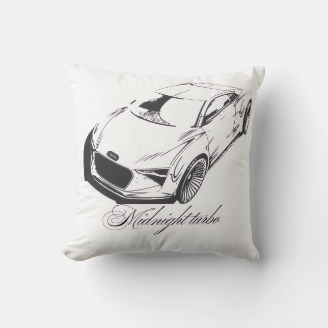 Throw Pillow Racing Car Phone Case | Transparent  (Front)