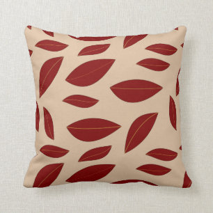 Throw Pillow Red Leaves