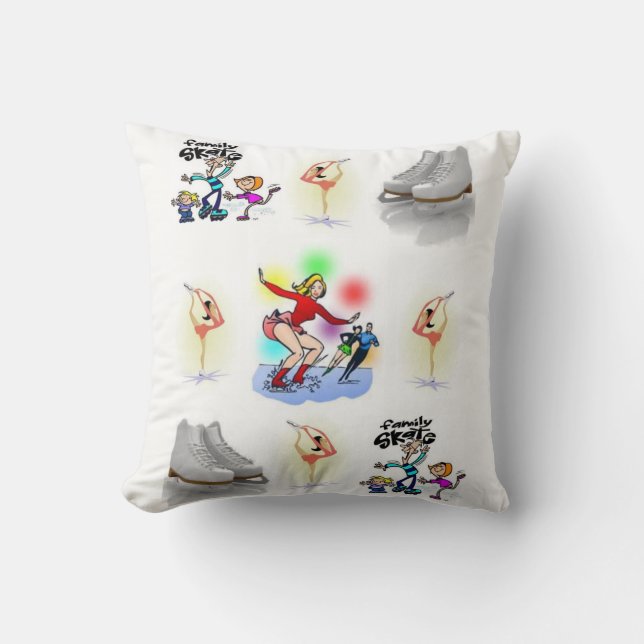 Throw Pillow Roller Skating (Front)