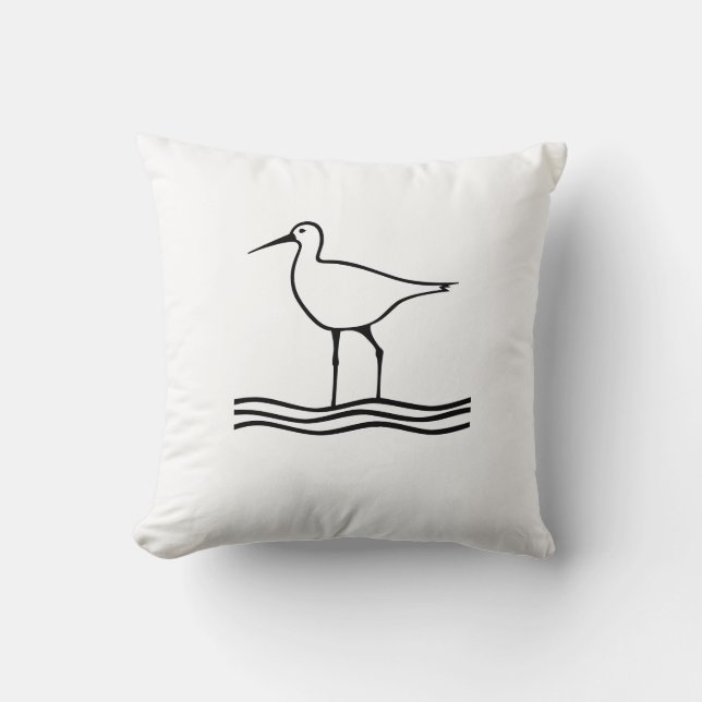 Throw Pillow Sandpiper (Front)