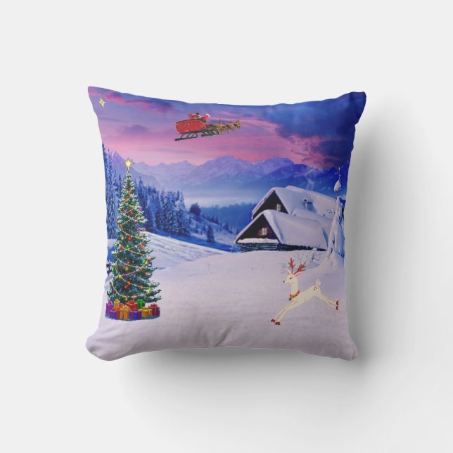 Throw Pillow Santa claus mood  (Front)