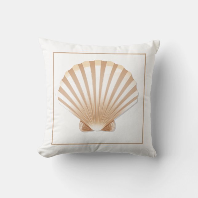 Throw Pillow-Sea Shell Cushion (Front)