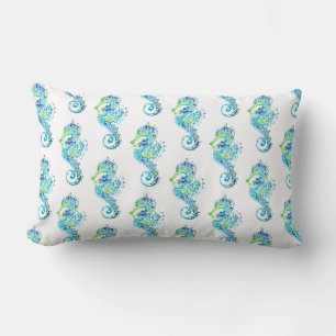 Throw Pillow-Seahorse Lumbar Cushion