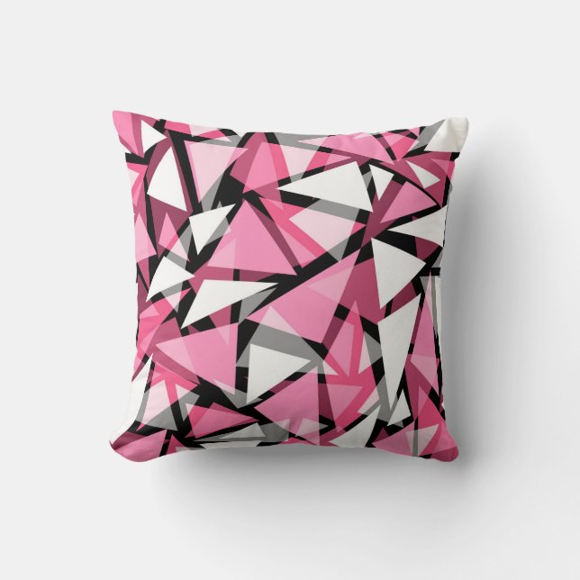 Throw Pillow Seamless geometric triangles shapes p (Front)