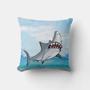 Throw Pillow Shark Ocean