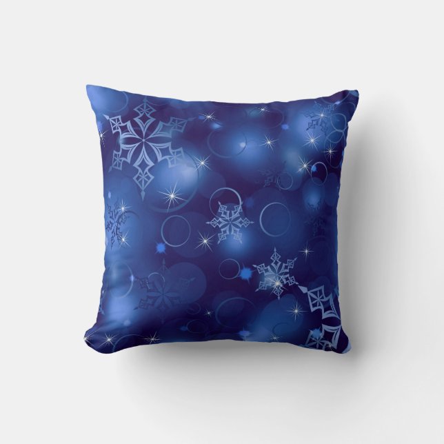 Throw Pillow/Snowflakes Cushion (Front)