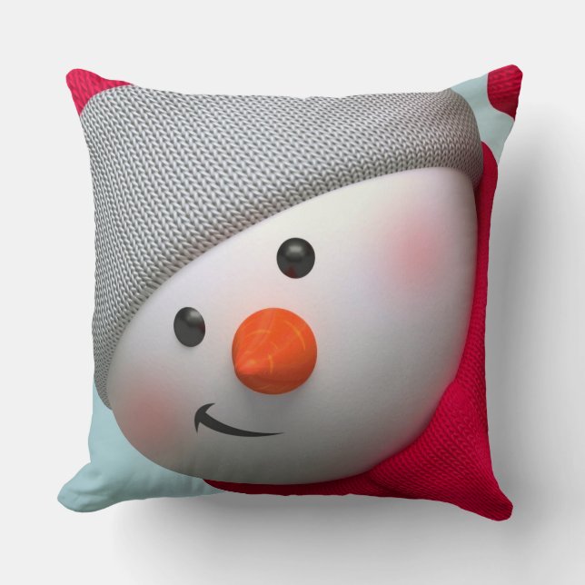 Throw Pillow/Snowman Cushion (Front)