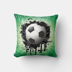 Throw Pillow-Soccer Cushion