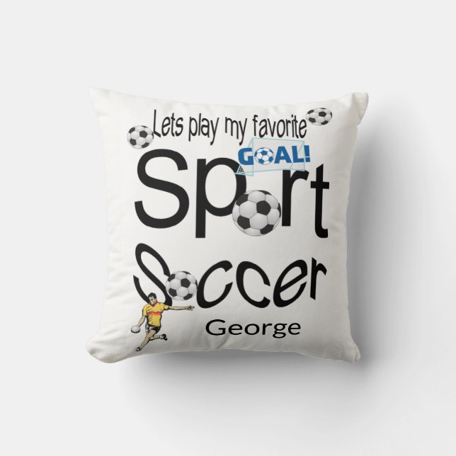 Throw Pillow Soccer Sports (Front)