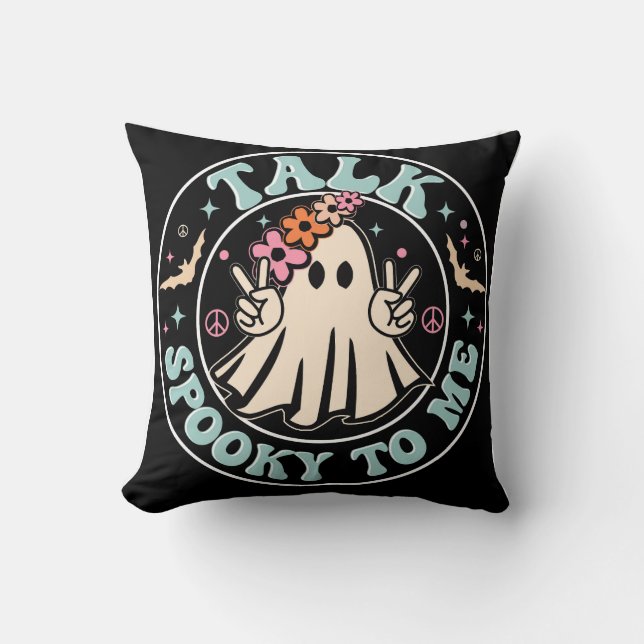 Throw Pillow, Spooky Design, Fall Fashion. Cushion (Front)