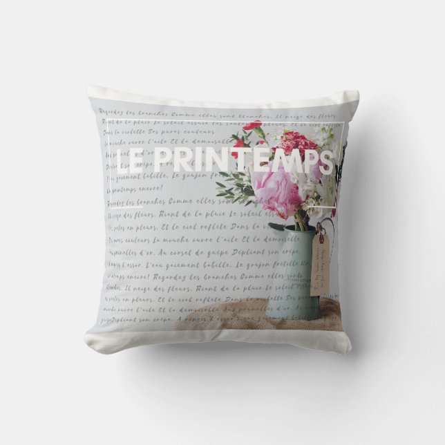 Throw Pillow - Springtime - French Decor (Front)