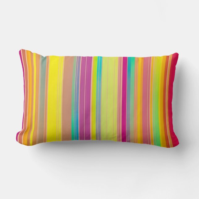Throw Pillow Stripe Colourful (Front)