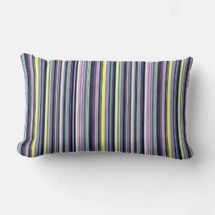 Throw Pillow Stripe Purple Blue Yellow