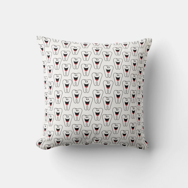 Throw Pillow Teeth Smile Dentist (Front)