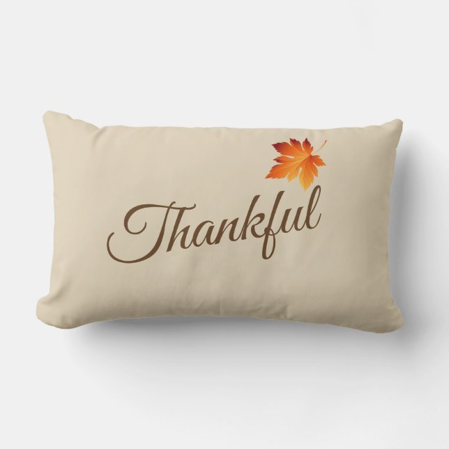 Throw Pillow-Thankful Lumbar Cushion (Front)