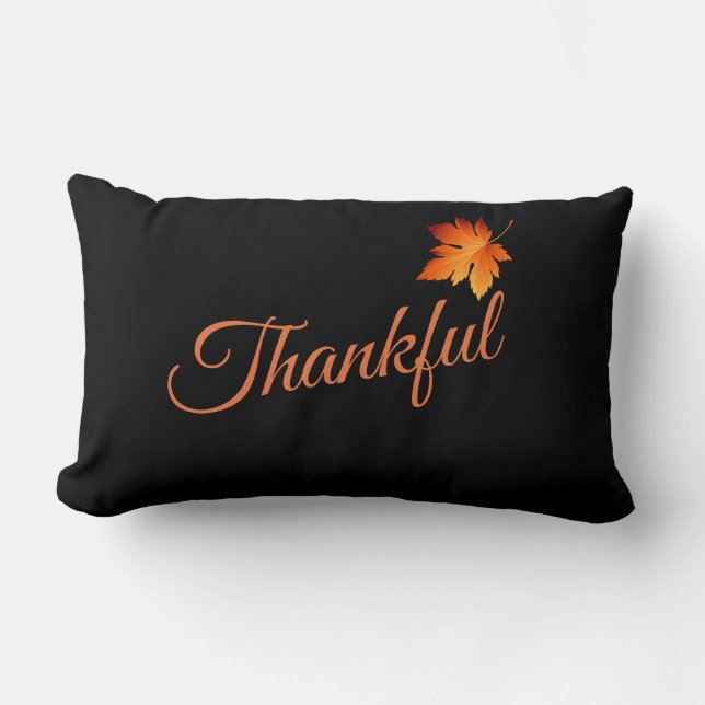 Throw Pillow-Thankful Lumbar Cushion (Front)