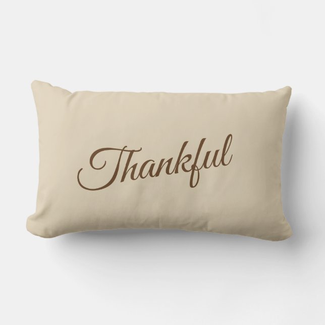 Throw Pillow-Thankful Lumbar Cushion (Front)