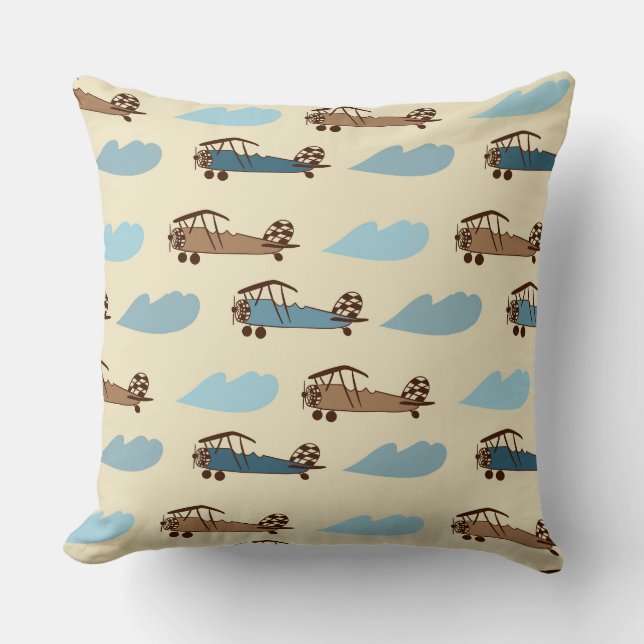 Throw Pillow Toy Aeroplane (Front)