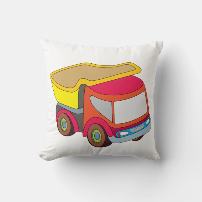 Throw Pillow/Toy Dump Truck Cushion (Front)
