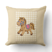 Throw Pillow Toy Horse