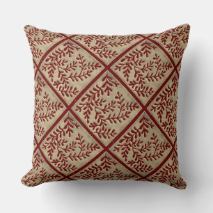 Throw Pillow trellis foliage design