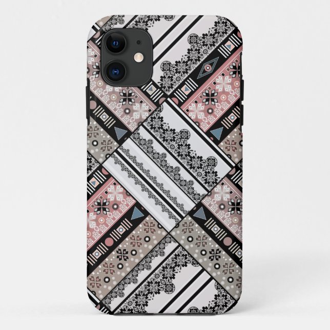 Throw Pillow Tribal ethno traditional geometrical  Case-Mate iPhone Case (Back)