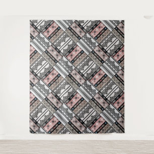 Throw Pillow Tribal ethno traditional geometrical Tapestry