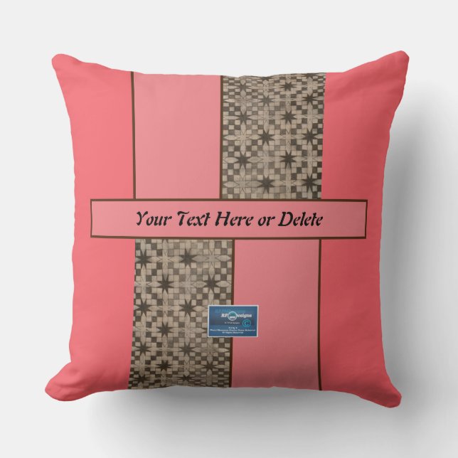 Throw Pillow VP(Peach LED S.C.C.)RFPMDesigns©️2023 (Front)