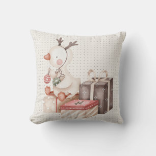 Throw Pillow w/ Christmas Duck