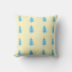 Throw Pillow Whimsical Christmas Trees Pillow