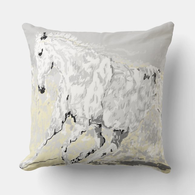Throw Pillow : Wild Stallion (Front)