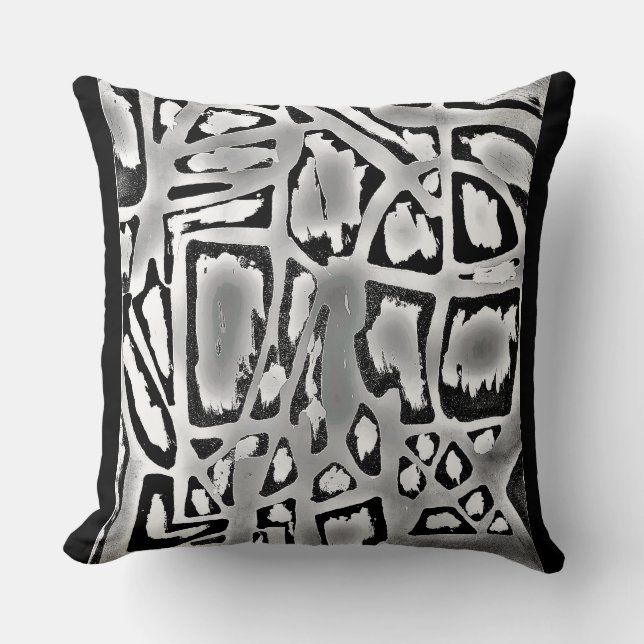 Throw Pillow with Abstract Design  (Front)