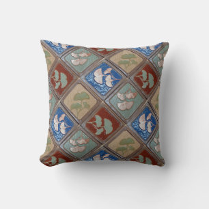 Throw Pillow With Gingko tile