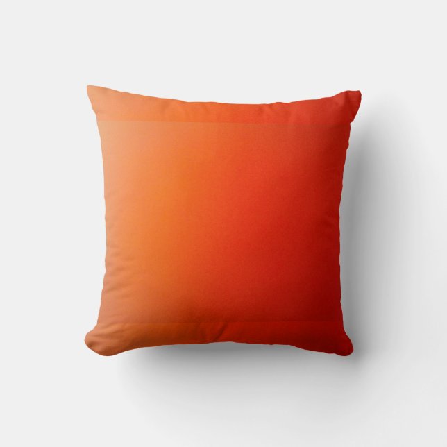 Throw Pillow with Graduated Orange Design (Front)