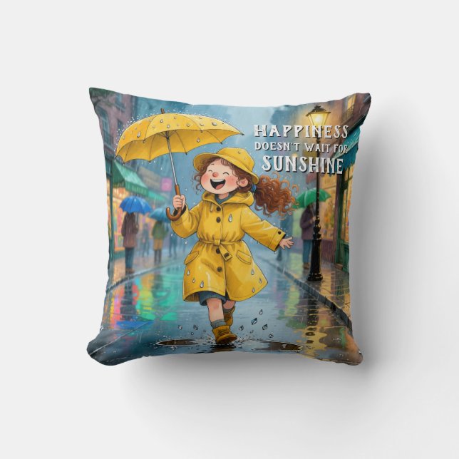 Throw Pillow with Positive Quote (Front)