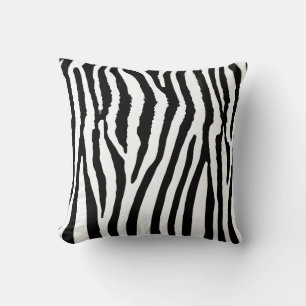 Throw pillow with zebra print