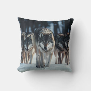 Throw Pillow-Wolves Cushion