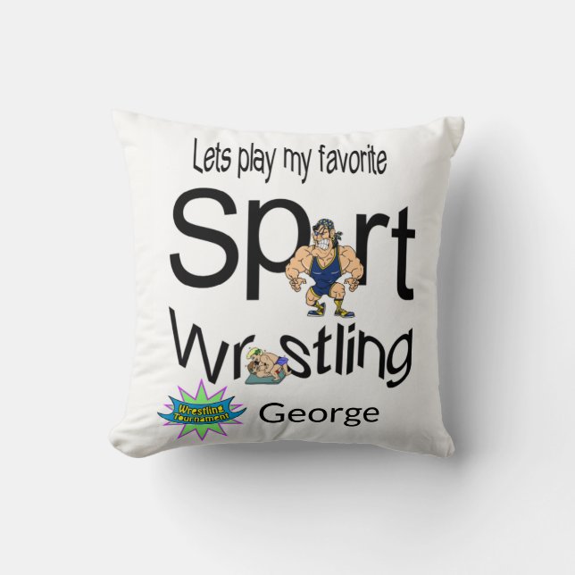 Throw Pillow Wrestling Sports (Front)