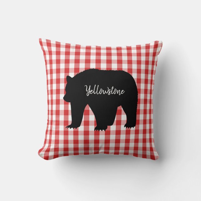 Throw Pillow-Yellowstone Bear Cushion (Front)