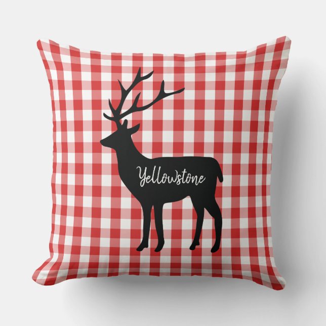 Throw Pillow-Yellowstone Deer Cushion (Front)