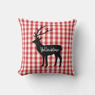 Throw Pillow-Yellowstone Deer Cushion