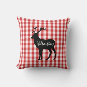 Throw Pillow-Yellowstone Elk Cushion